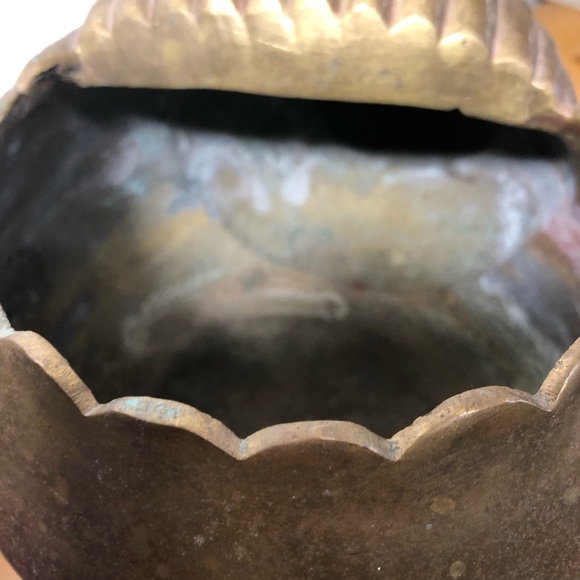 Solid Brass Clipart Conch Sea Shell Planter Vase - Picture 4 of 7